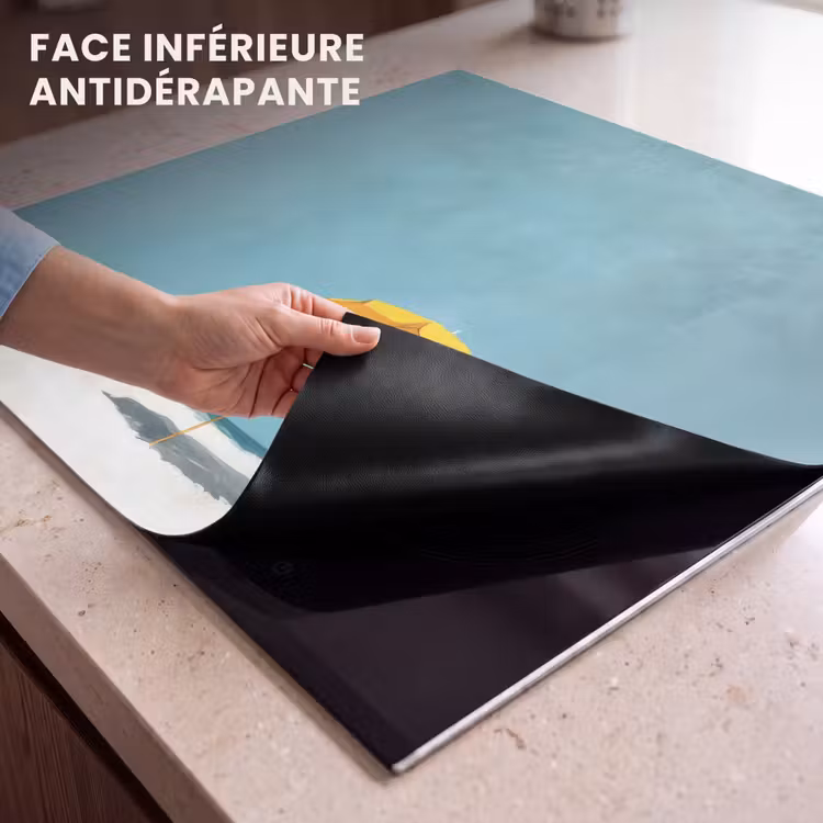 Protection plaque induction - Parasol - Jaune - Plage - Mer — 7