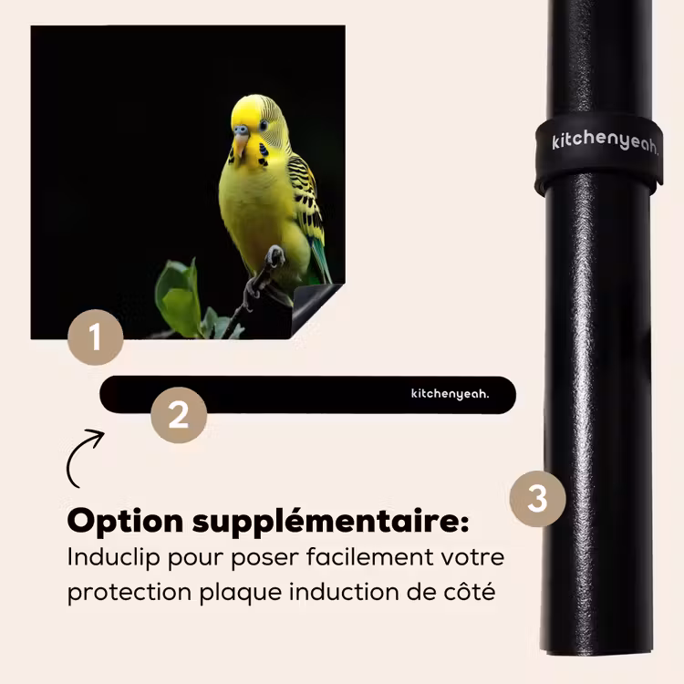 Protection plaque induction - Perruche - Branche - Feuilles - Jaune — 8
