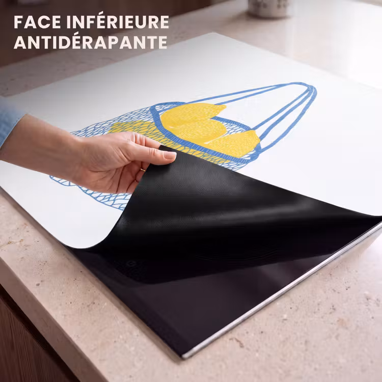 Protection plaque induction - Sac - Bleu - Citrons - Illustration — 7