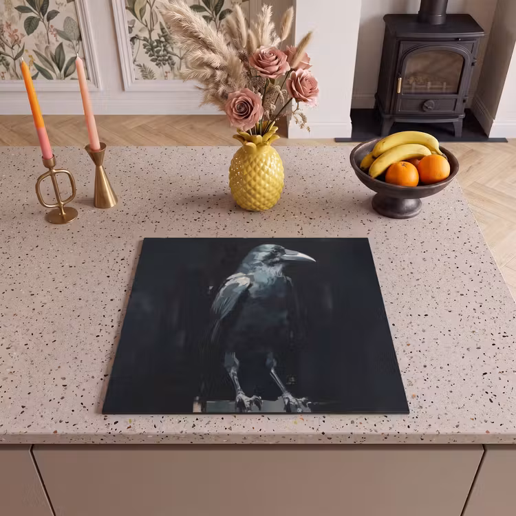 Protection plaque induction - Corbeau - Oiseaux - Noir — 3