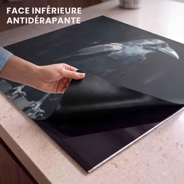 Protection plaque induction - Corbeau - Oiseaux - Noir — 7