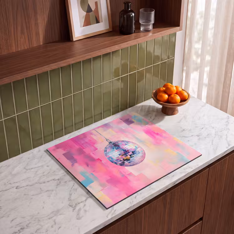 Protection plaque induction - Discoball - Rose - Peinture — 4