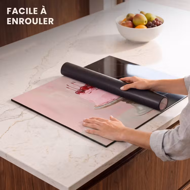 Protection plaque induction - Gâteau - Rose - Cerise — 6
