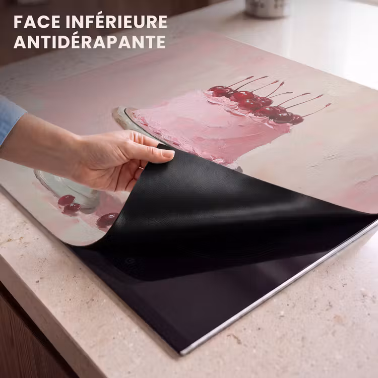 Protection plaque induction - Gâteau - Rose - Cerise — 7