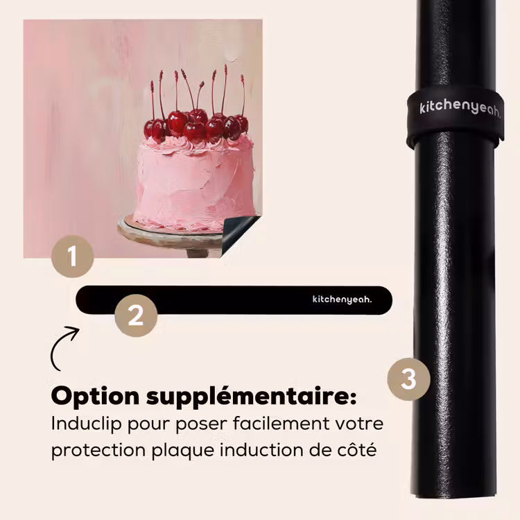 Protection plaque induction - Gâteau - Rose - Cerise — 8