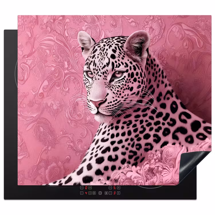 Protection plaque induction - Panthère - Deluxe - Rose — 1
