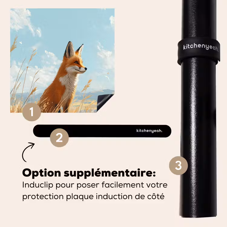 Protection plaque induction - Renard - Herbe - Nuages - Orange — 8