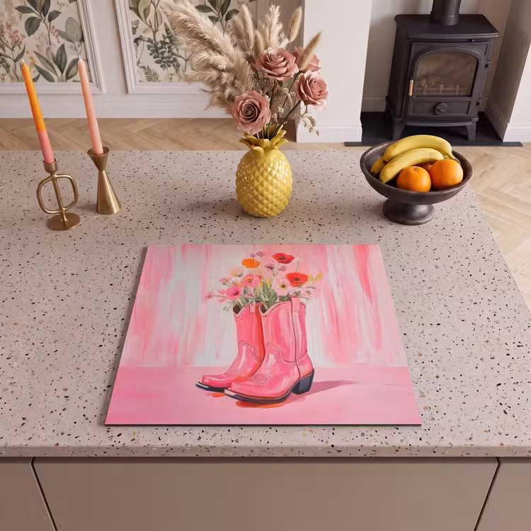 Protection plaque induction - Rose - Fleurs - Cowboy — 3
