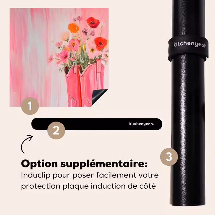 Protection plaque induction - Rose - Fleurs - Cowboy — 8
