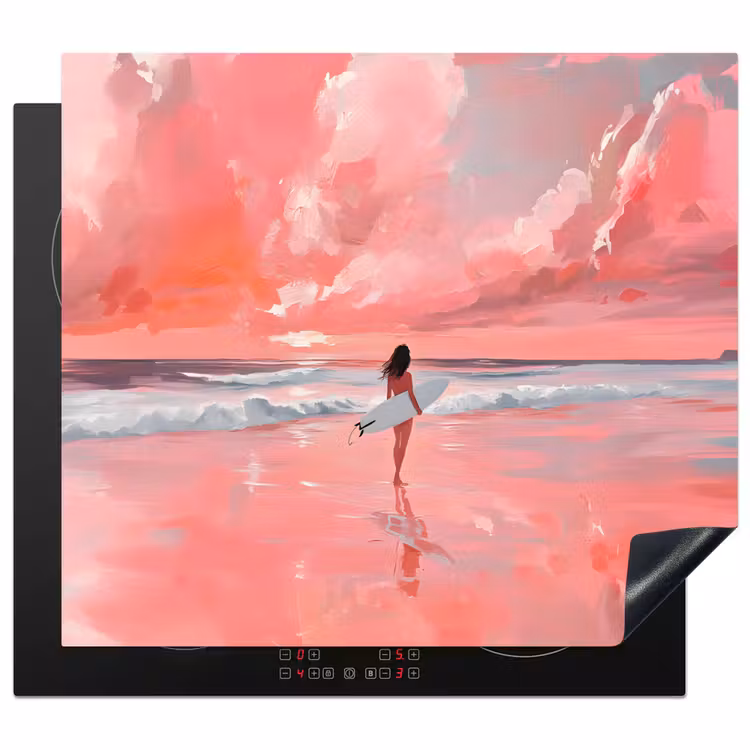 Protection plaque induction - Rose - Surf - Mer — 1