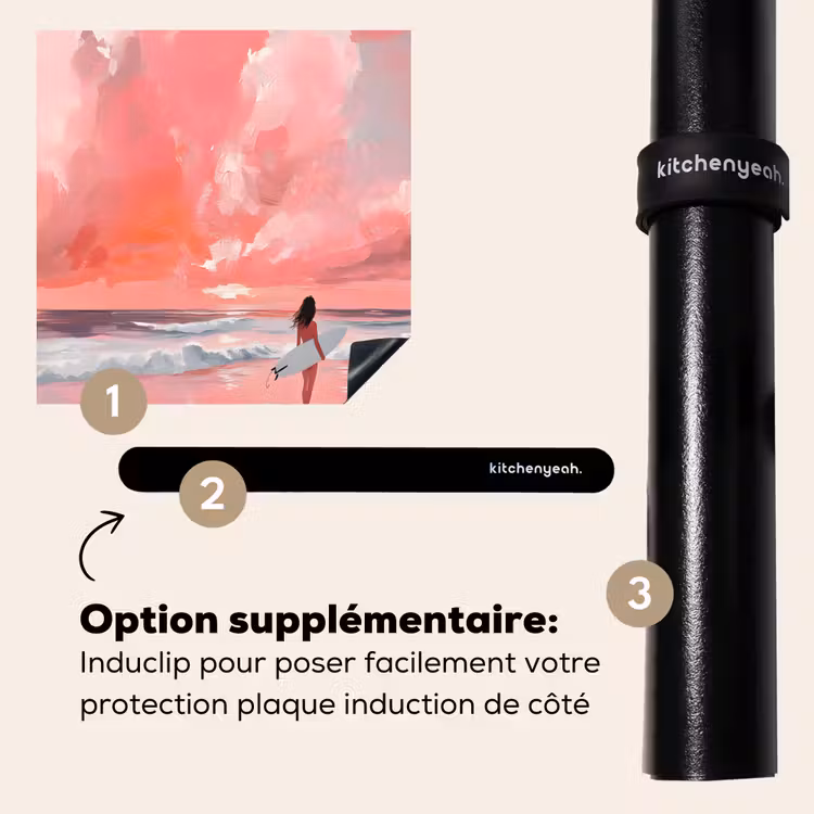 Protection plaque induction - Rose - Surf - Mer — 8