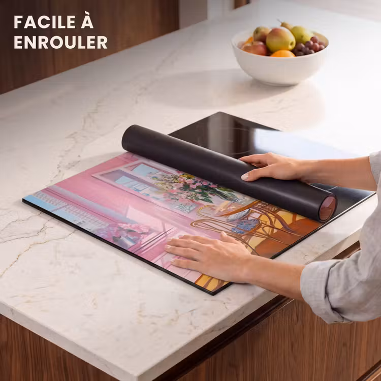 Protection plaque induction - Rose - Ville - Fleurs — 6
