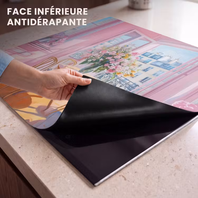 Protection plaque induction - Rose - Ville - Fleurs — 7