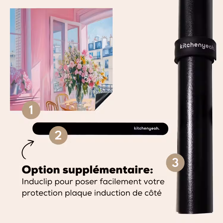 Protection plaque induction - Rose - Ville - Fleurs — 8