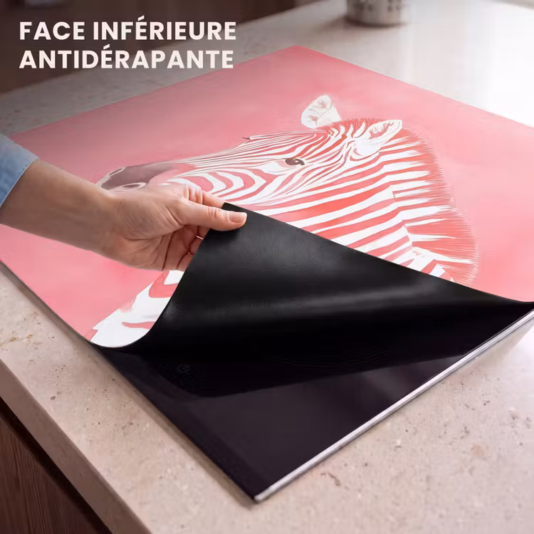 Protection plaque induction - Zèbre - Rose - Peinture — 7