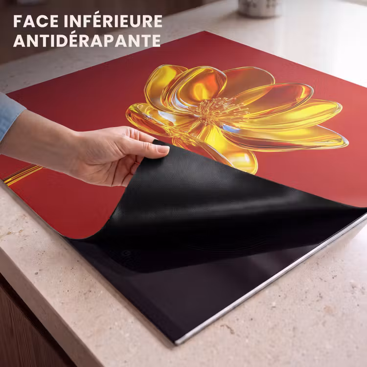 Protection plaque induction - Fleur - Or - Lunettes — 7