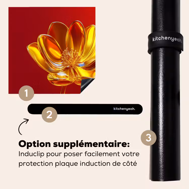 Protection plaque induction - Fleur - Or - Lunettes — 8