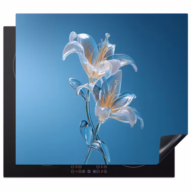 Protection plaque induction - Lys - Bleu - Verres — 1