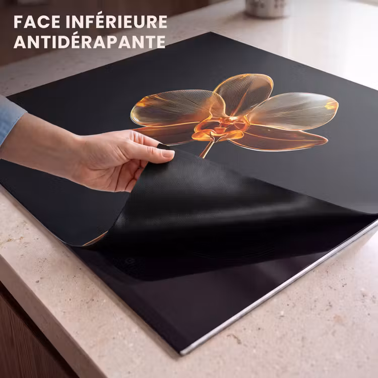 Protection plaque induction - Orchidée - Transparent - Fleur — 7