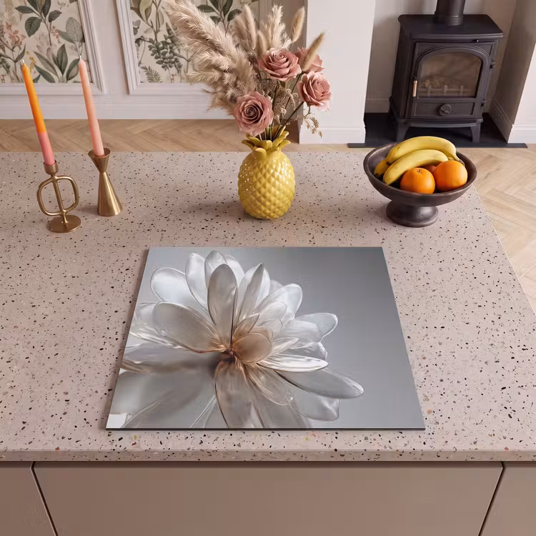Protection plaque induction - Fleur - Blanc - Neutre — 3