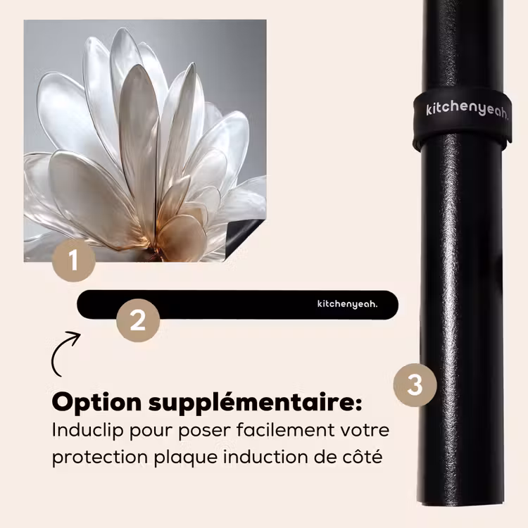 Protection plaque induction - Fleur - Blanc - Neutre — 8