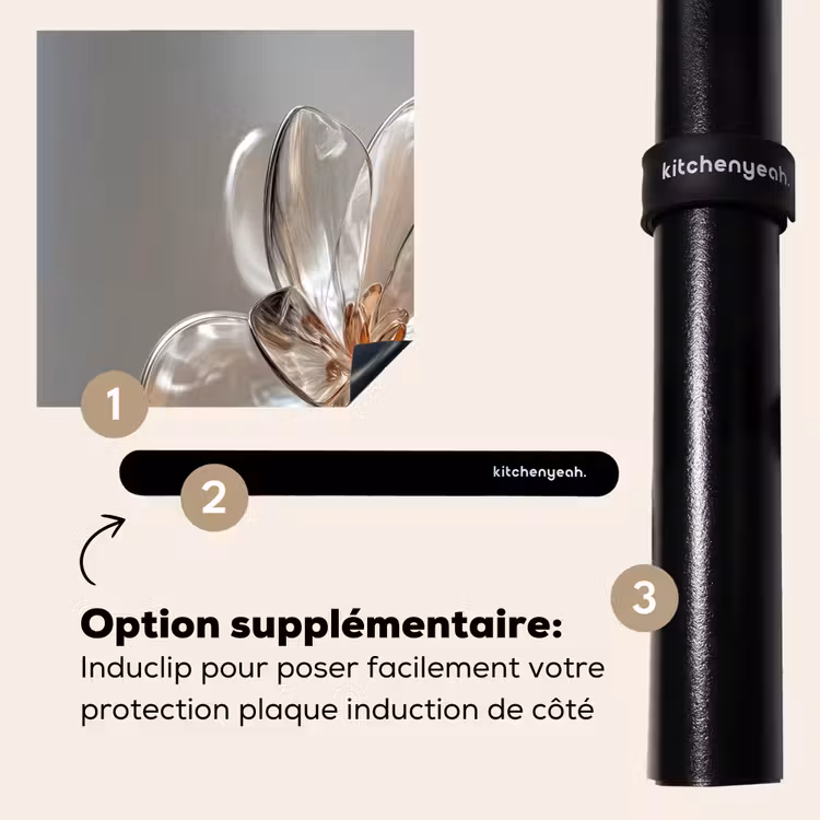 Protection plaque induction - Fleur - Lunettes - Translucide — 8