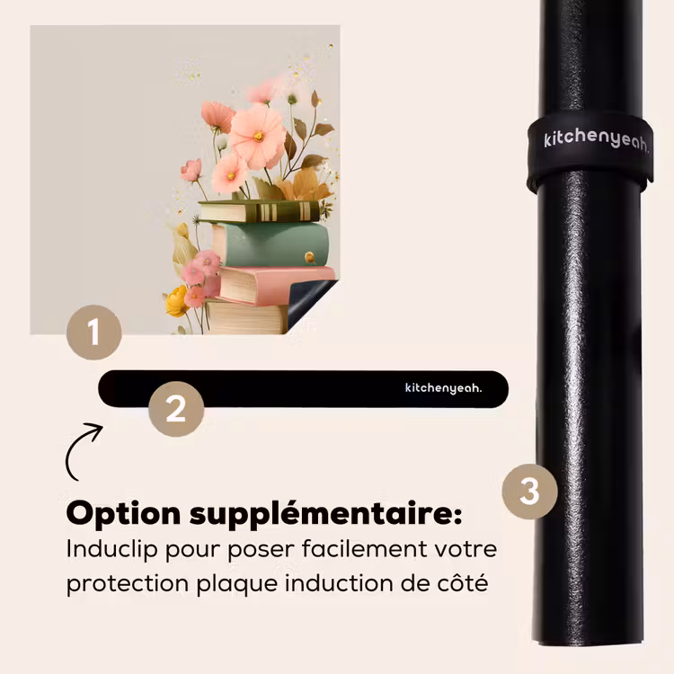Protection plaque induction - Livres - Pile - Fleurs - Coloré — 8