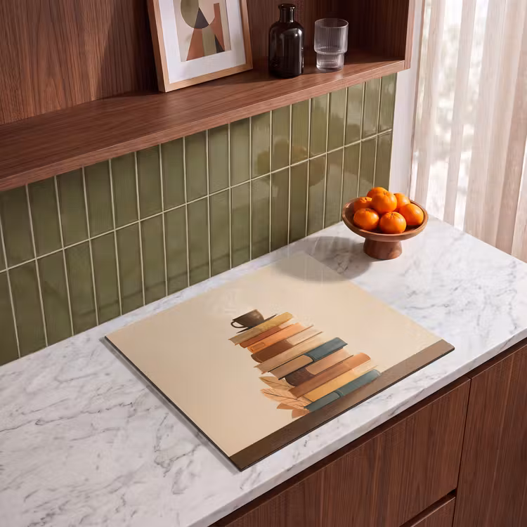 Protection plaque induction - Livres - Tour - Café - Beige — 4