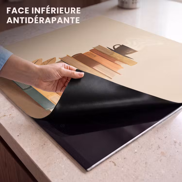 Protection plaque induction - Livres - Tour - Café - Beige — 7