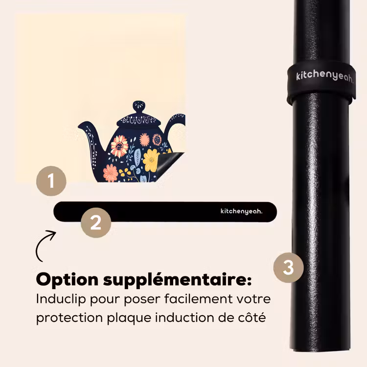 Protection plaque induction - Théière - Coloré - Fleurs — 8