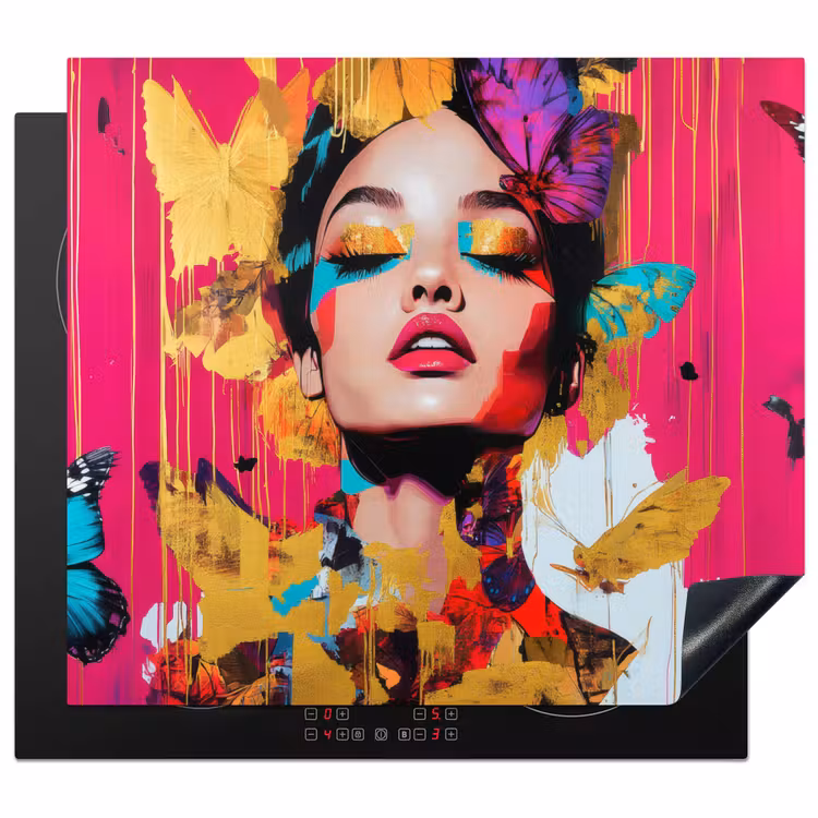 Protection plaque induction - Femme - abstrait - coloré — 1