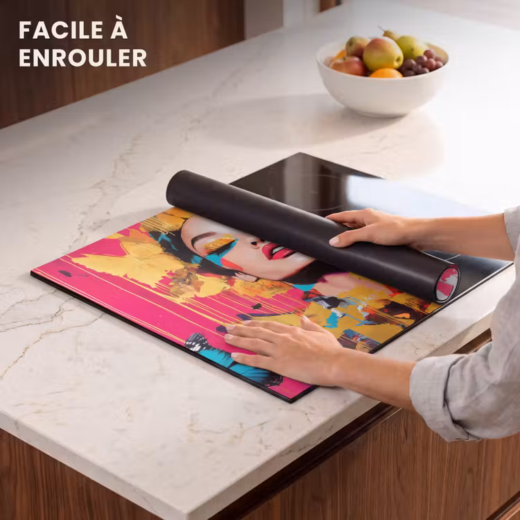 Protection plaque induction - Femme - abstrait - coloré — 6