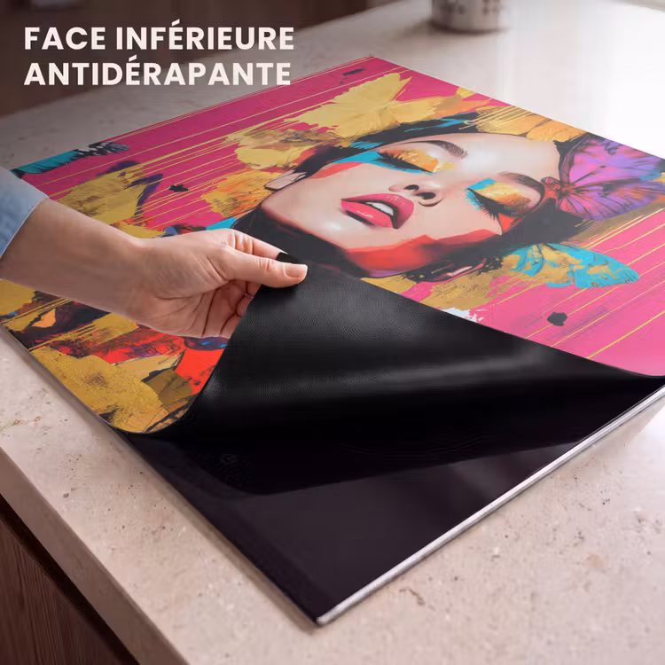 Protection plaque induction - Femme - abstrait - coloré — 7