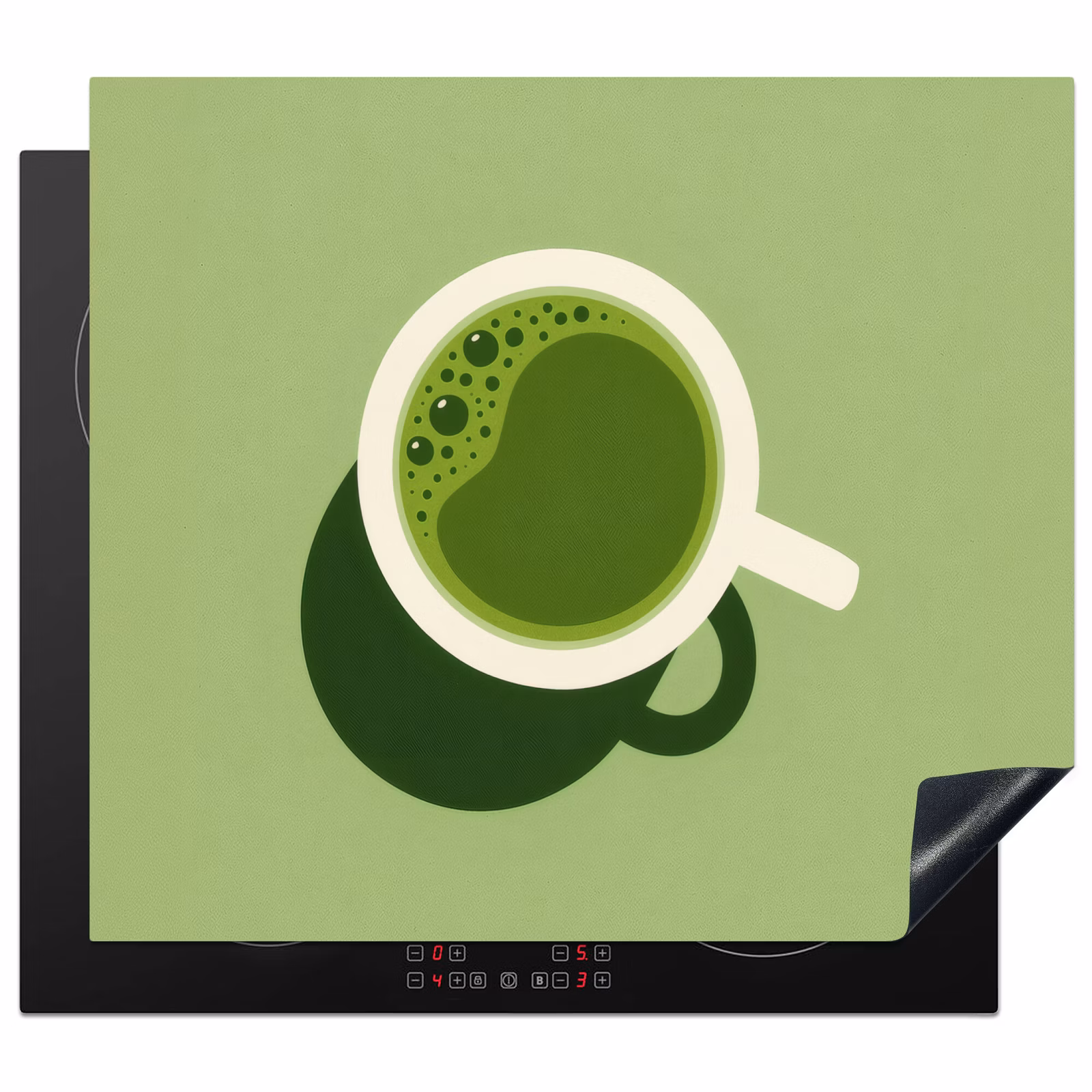 Protection plaque induction - Minimalist - Cups - Matcha -Green — 1