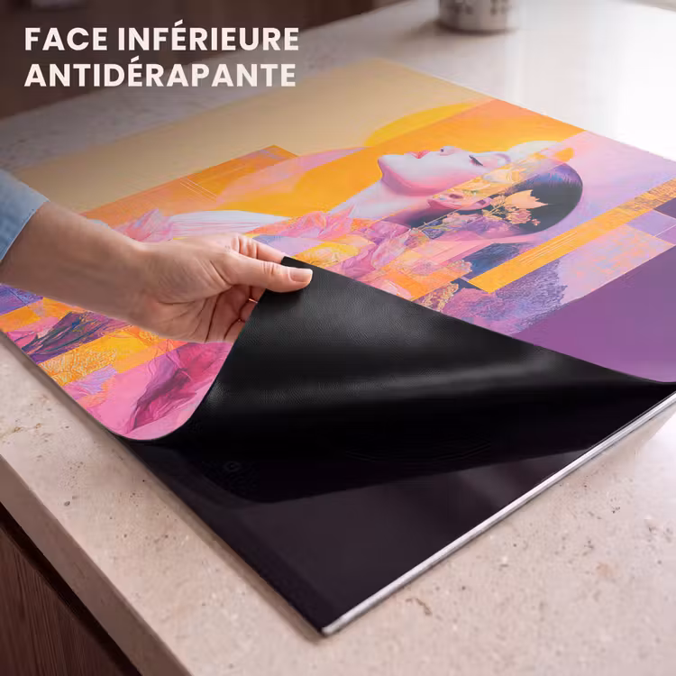 Protection plaque induction - Abstrait - Portrait - Femme - Coloré — 7