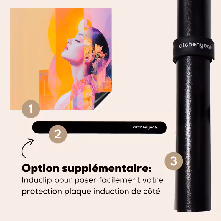 Protection plaque induction - Abstrait - Portrait - Femme - Coloré — 8