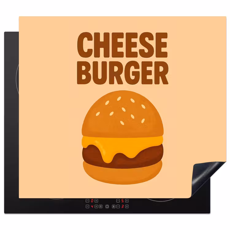 Protection plaque induction - Cheeseburger - Minimaliste - Jaune — 1