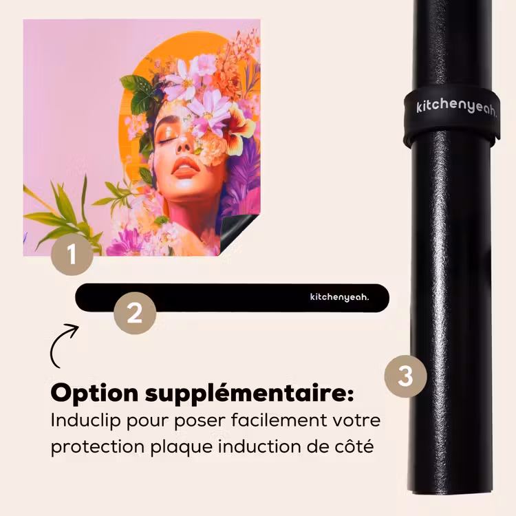 Protection plaque induction - Femme - Abstrait - Cercle - Fleurs — 8