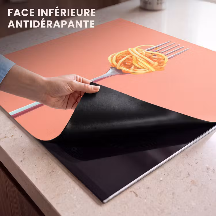 Protection plaque induction - Fourchette - Spaghetti - Artistique - Rose — 7