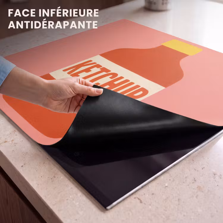 Protection plaque induction - Ketchup - Bouteille - Rouge - Minimaliste — 7