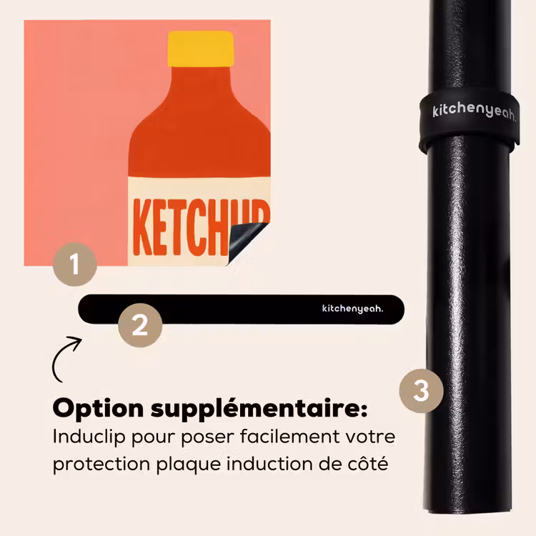 Protection plaque induction - Ketchup - Bouteille - Rouge - Minimaliste — 8