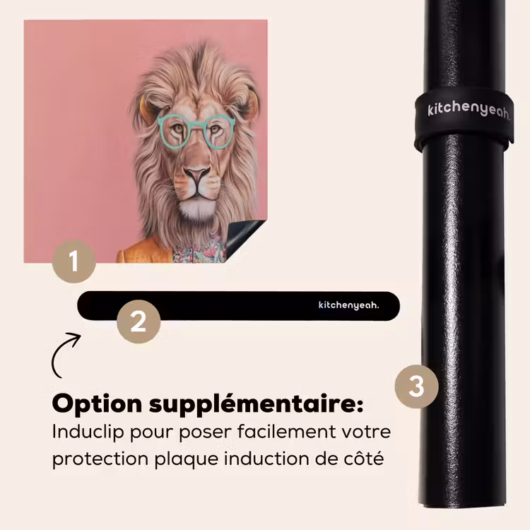 Protection plaque induction - Lion - Costume - Damier - Lunettes — 8