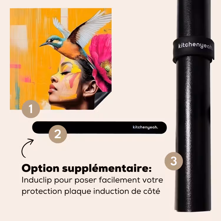 Protection plaque induction - Oiseau - Femme - Abstrait - Fleur — 8