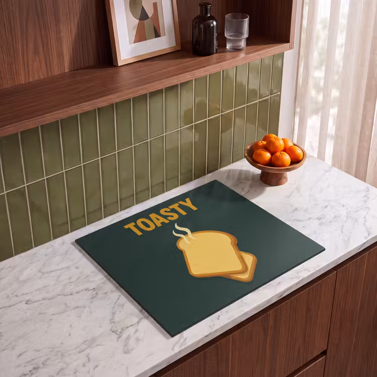 Protection plaque induction - Pain - Toast - Vert - Minimaliste — 4