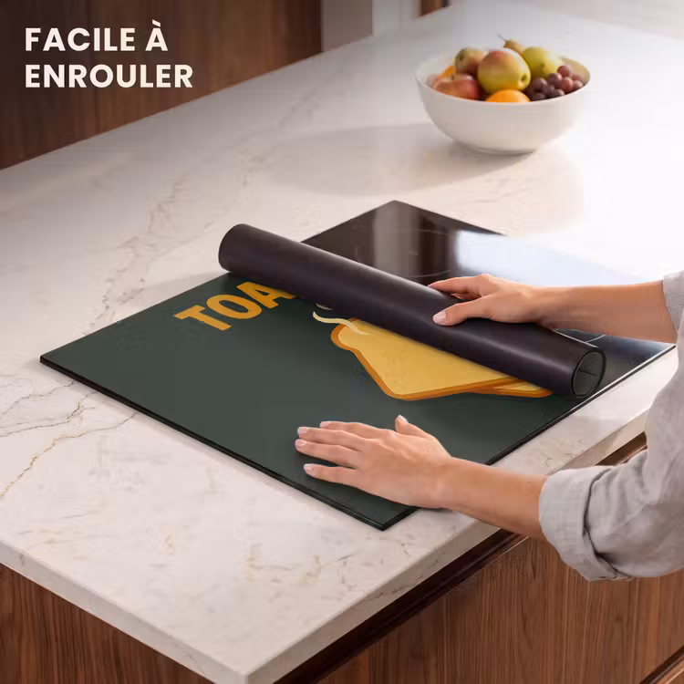 Protection plaque induction - Pain - Toast - Vert - Minimaliste — 6