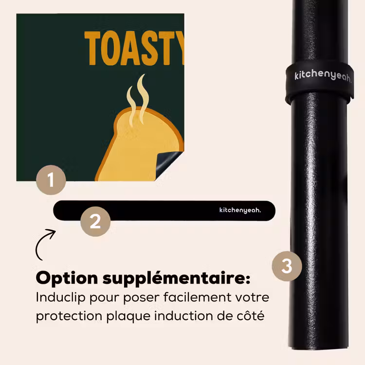Protection plaque induction - Pain - Toast - Vert - Minimaliste — 8