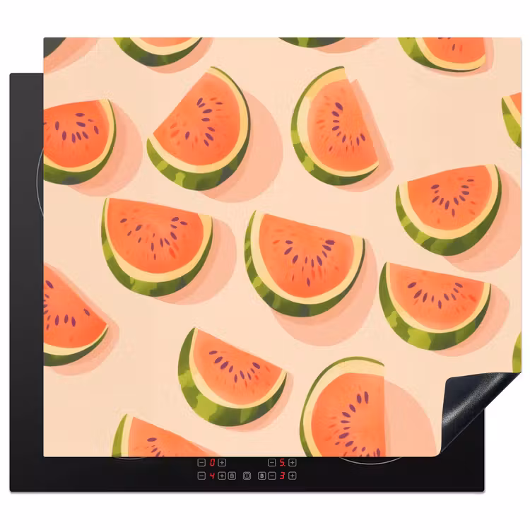 Protection plaque induction - Pastèque - Tranches - Graines - Rouge — 1
