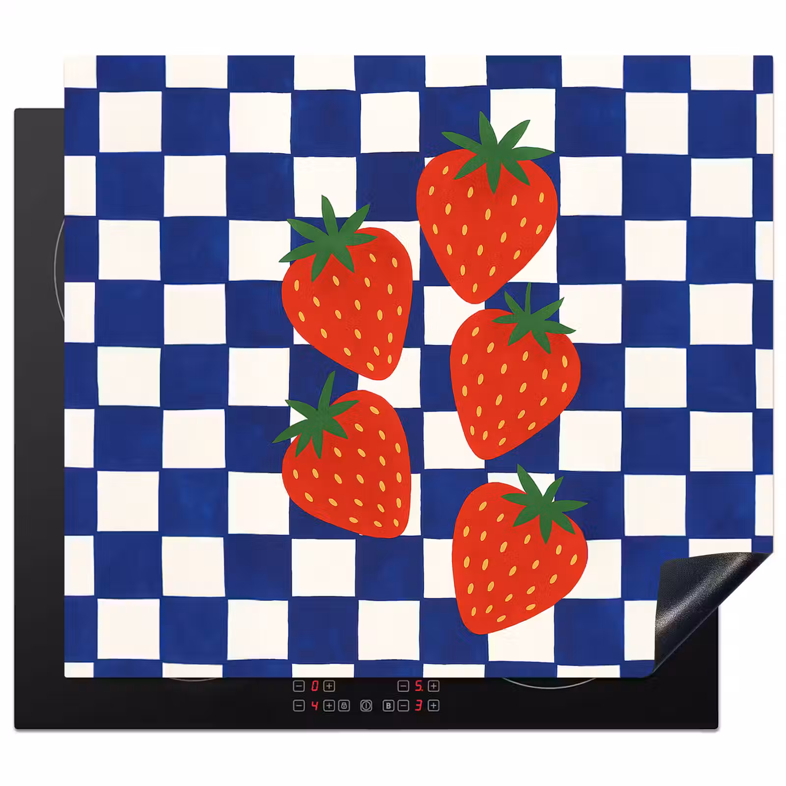 Protection plaque induction - Bloqué - Bleu - Fraise — 1