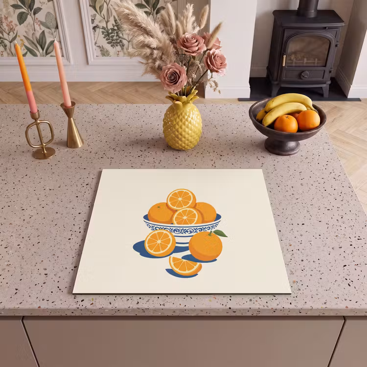 Protection plaque induction - Bol - Minimaliste - Orange - Oranges — 3
