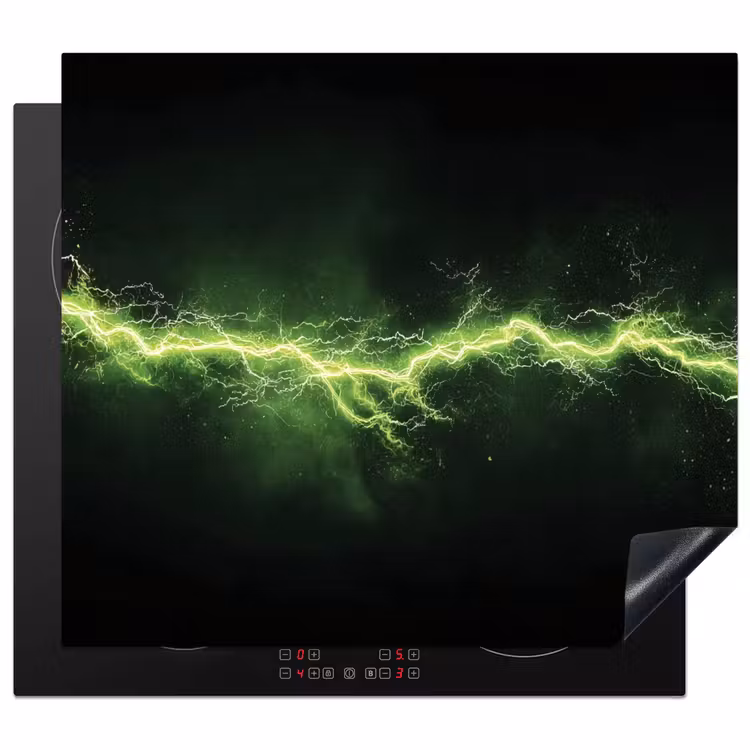 Protection plaque induction - Jeu - Électricité - Ligne - Étincelles - Vert — 1
